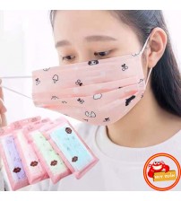 Set 10 khẩu trang hoa tiết đang yêu dùng 1 lần